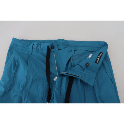 Dolce & Gabbana Blue Cotton Chinos Trousers Pants Dolce & Gabbana