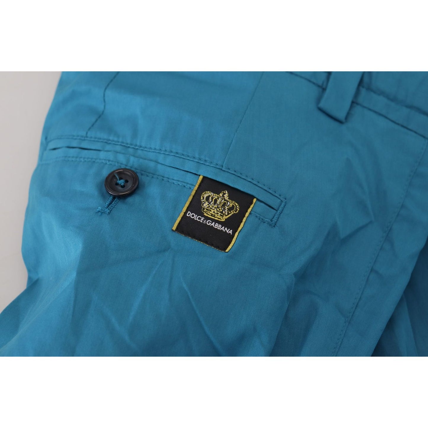 Dolce & Gabbana Blue Cotton Chinos Trousers Pants Dolce & Gabbana