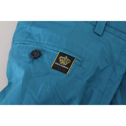 Dolce & Gabbana Blue Cotton Chinos Trousers Pants Dolce & Gabbana