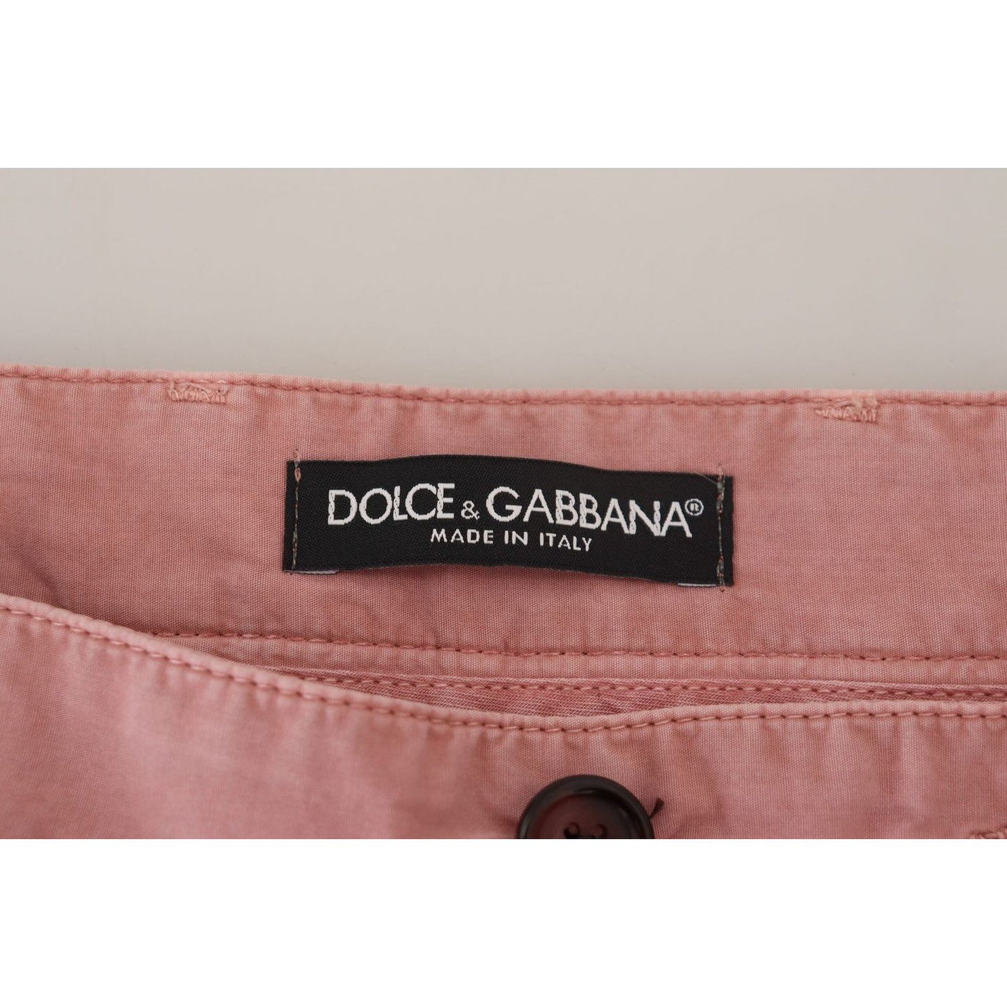 Dolce & Gabbana Pink Chinos Cotton Casual Mens Shorts Dolce & Gabbana