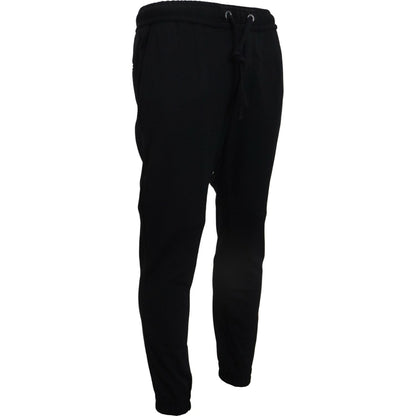 Dolce & Gabbana Black Mens Sport Wool Sweatpants Pants Dolce & Gabbana