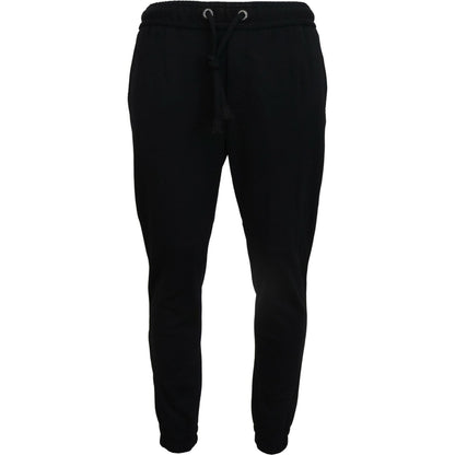 Dolce & Gabbana Black Mens Sport Wool Sweatpants Pants Dolce & Gabbana