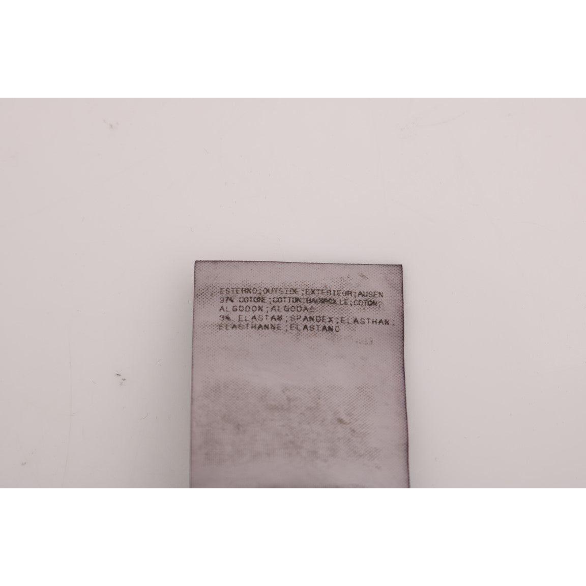 Costume National Black Slim Fit Cotton Stretch Pants Costume National