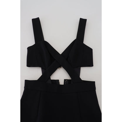 Dolce & Gabbana Black Viscose Bodycon Sheath Midi Dress Dolce & Gabbana