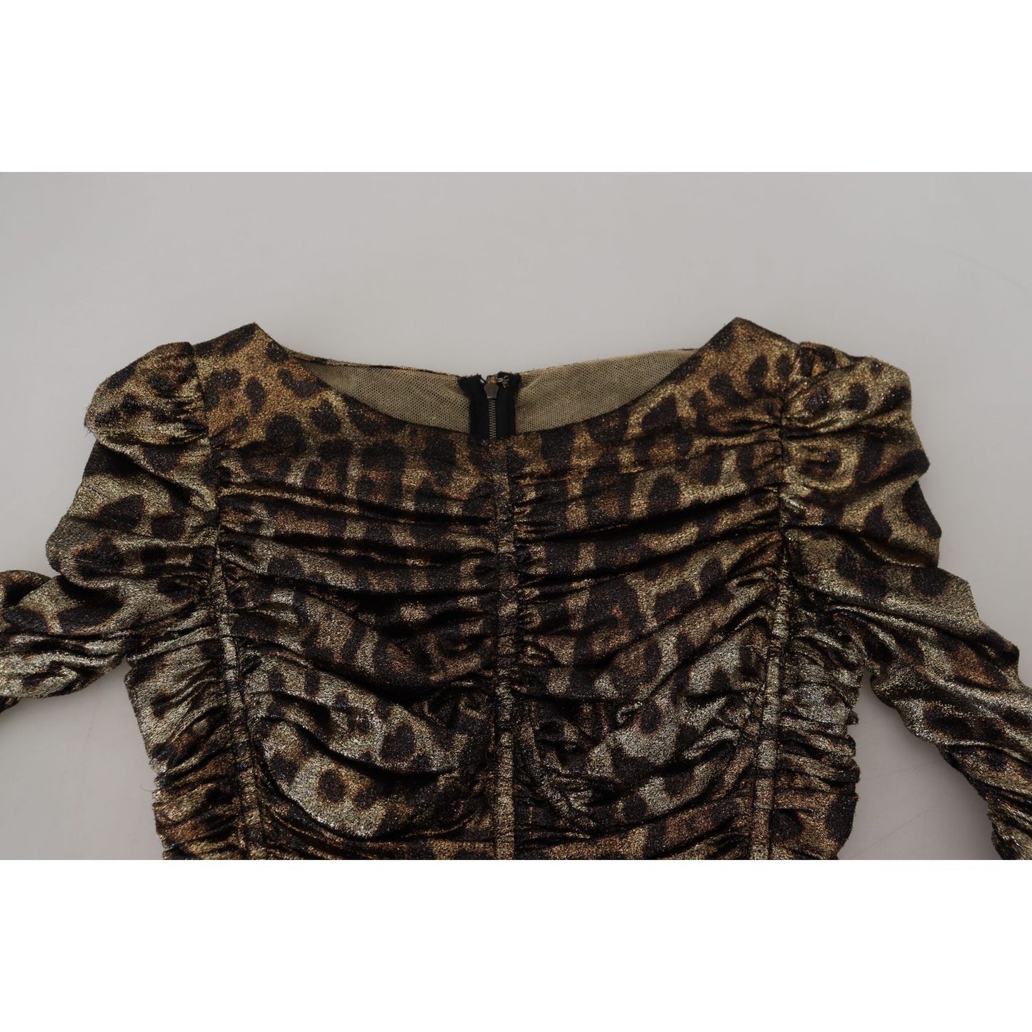 Dolce & Gabbana Multicolor Leopard Bodycon Sheath Midi Dress Dolce & Gabbana