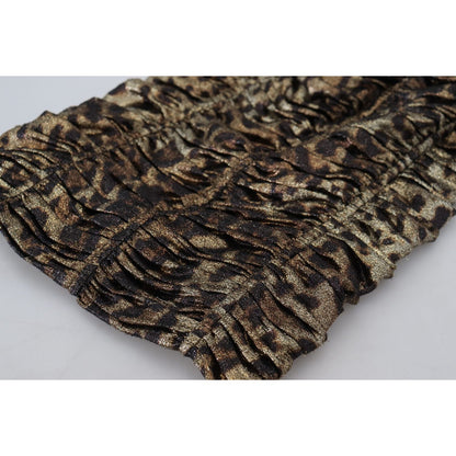 Dolce & Gabbana Multicolor Leopard Bodycon Sheath Midi Dress Dolce & Gabbana