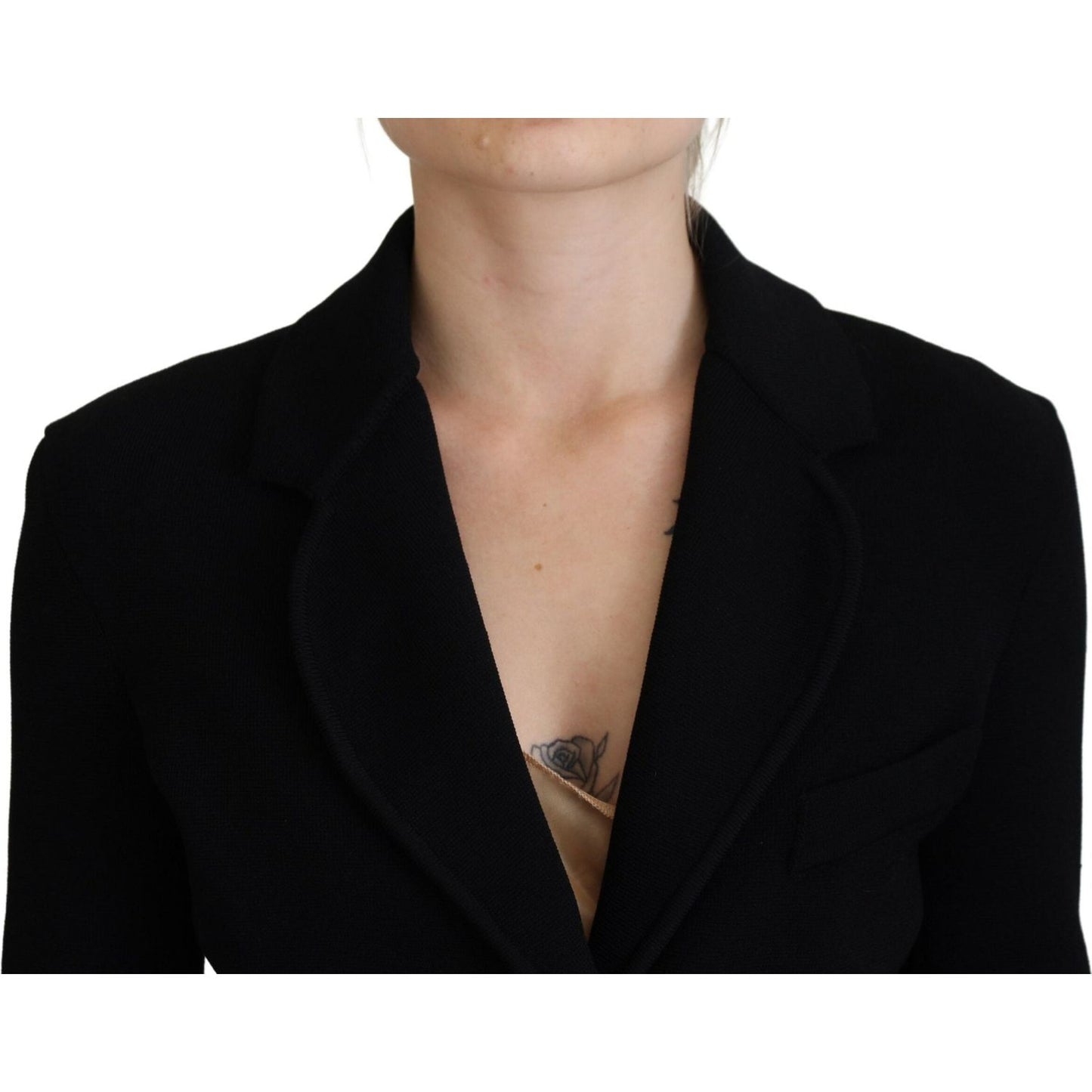 Dolce & Gabbana Black Button Cardigan Blazer Viscose Jacket Dolce & Gabbana