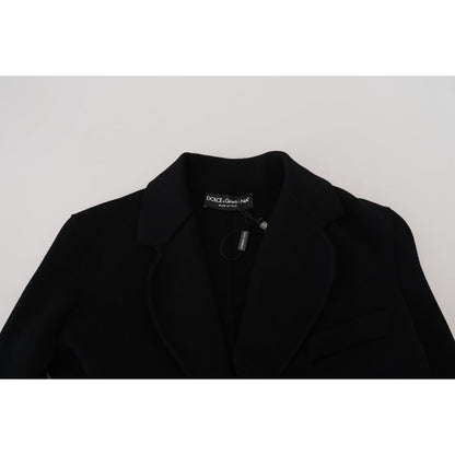 Dolce & Gabbana Black Button Cardigan Blazer Viscose Jacket Dolce & Gabbana