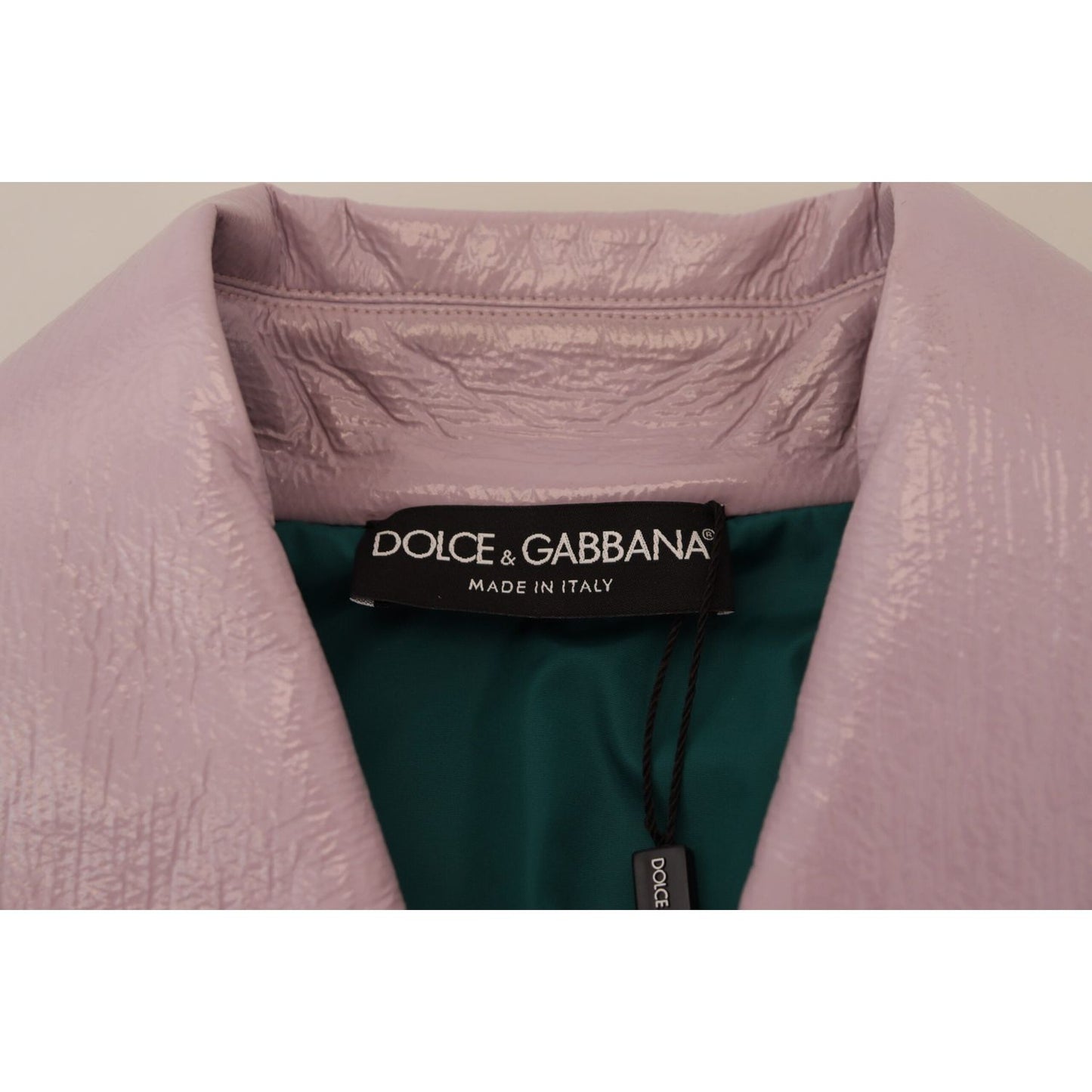 Dolce & Gabbana Purple Cotton Button Down Cropped Jacket Dolce & Gabbana