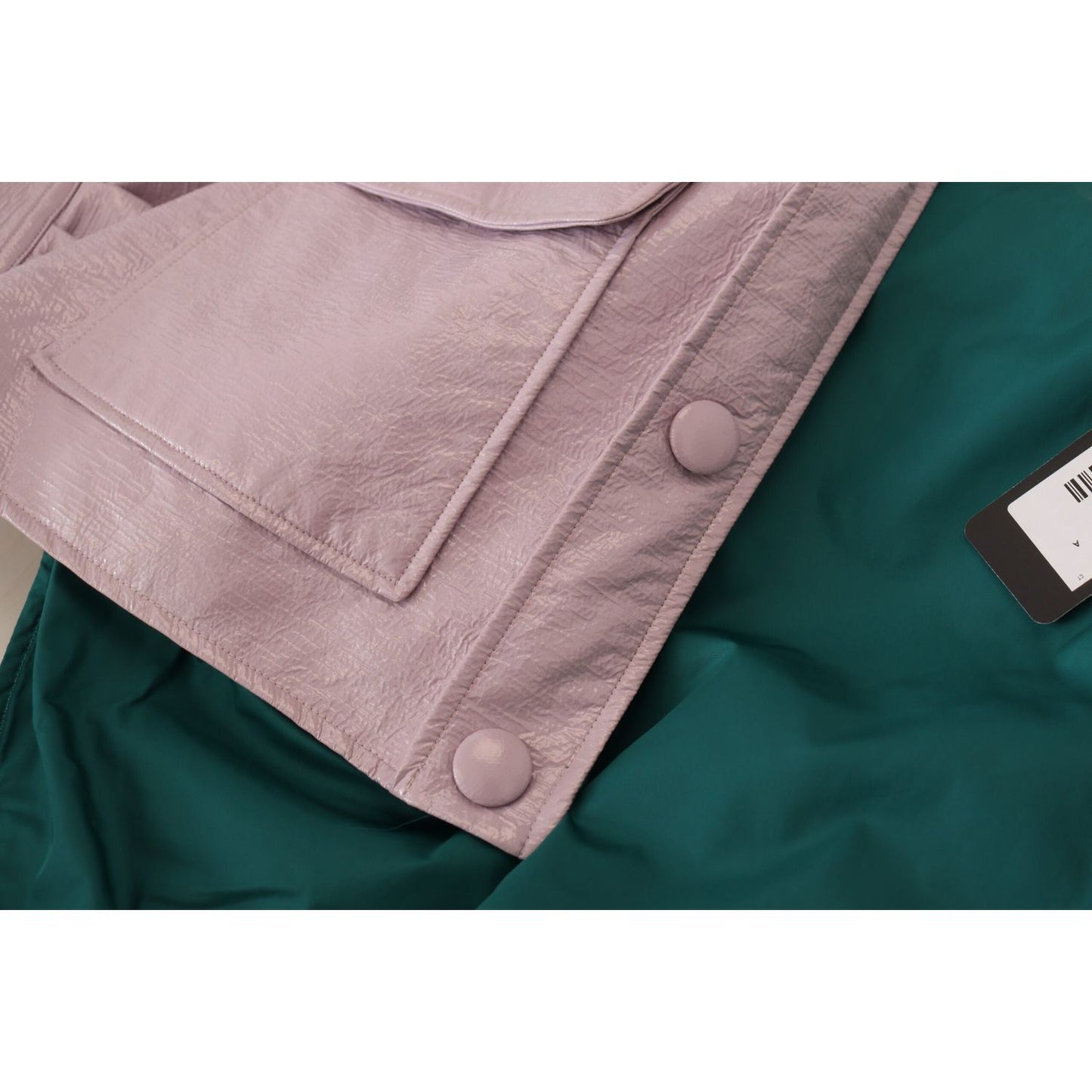 Dolce & Gabbana Purple Cotton Button Down Cropped Jacket Dolce & Gabbana