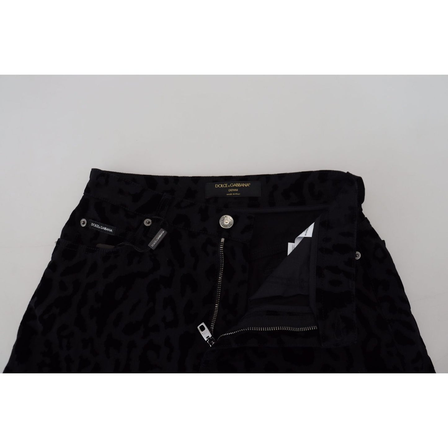Dolce & Gabbana Black Denim Cotton Stretch Hot Pants Shorts Dolce & Gabbana
