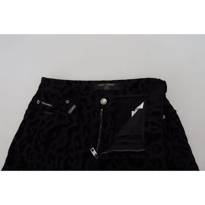 Dolce & Gabbana Black Denim Cotton Stretch Hot Pants Shorts Dolce & Gabbana
