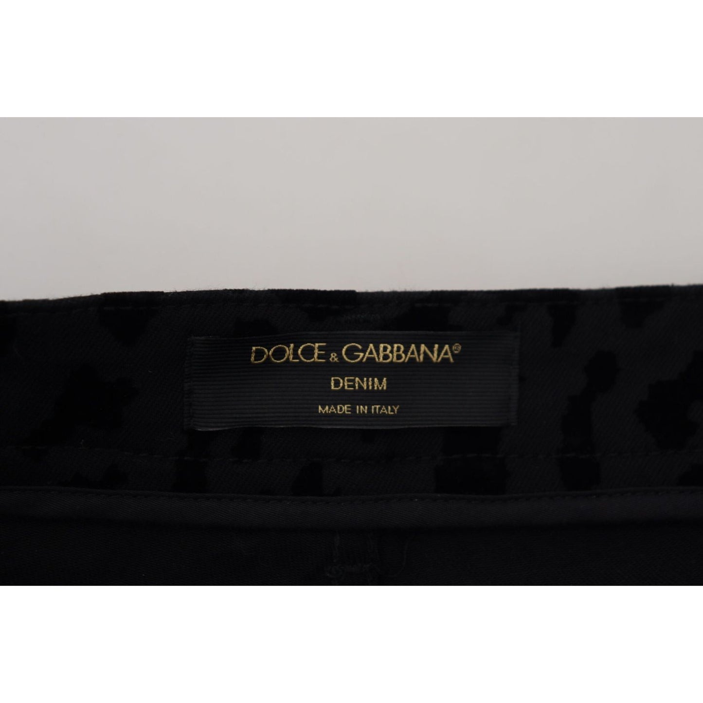 Dolce & Gabbana Black Denim Cotton Stretch Hot Pants Shorts Dolce & Gabbana