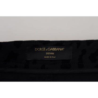 Dolce & Gabbana Black Denim Cotton Stretch Hot Pants Shorts Dolce & Gabbana
