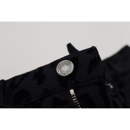 Dolce & Gabbana Black Denim Cotton Stretch Hot Pants Shorts Dolce & Gabbana
