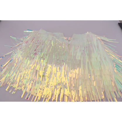 Dolce & Gabbana Multicolor Iridescent Fringed Tulle Skirt Dolce & Gabbana
