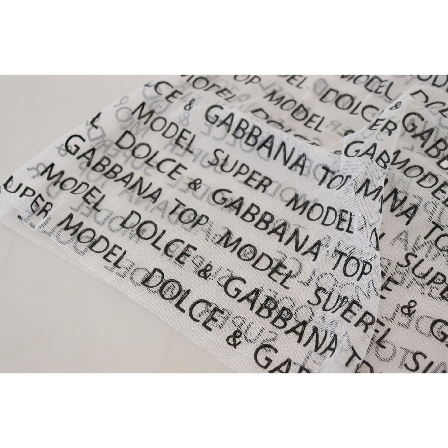Dolce & Gabbana White Logo See Through A-line Mini Skirt Dolce & Gabbana