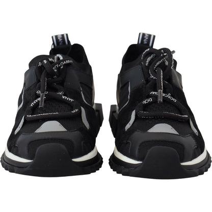 Dolce & Gabbana Black Mesh Sorrento Trekking Sneakers Shoes Dolce & Gabbana