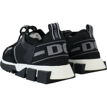 Dolce & Gabbana Black Mesh Sorrento Trekking Sneakers Shoes Dolce & Gabbana