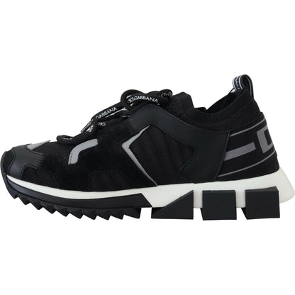 Dolce & Gabbana Black Mesh Sorrento Trekking Sneakers Shoes Dolce & Gabbana