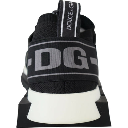 Dolce & Gabbana Black Mesh Sorrento Trekking Sneakers Shoes Dolce & Gabbana