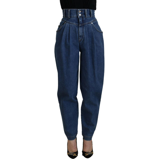 Dolce & Gabbana Blue High Waist Denim Cotton Stretch Jeans Dolce & Gabbana