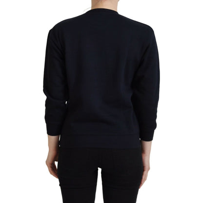 Philippe Model Black Printed Long Sleeves Pullover Sweater