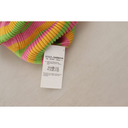 Dolce & Gabbana Multicolor Silk Vest Pullover Tank Top Dolce & Gabbana