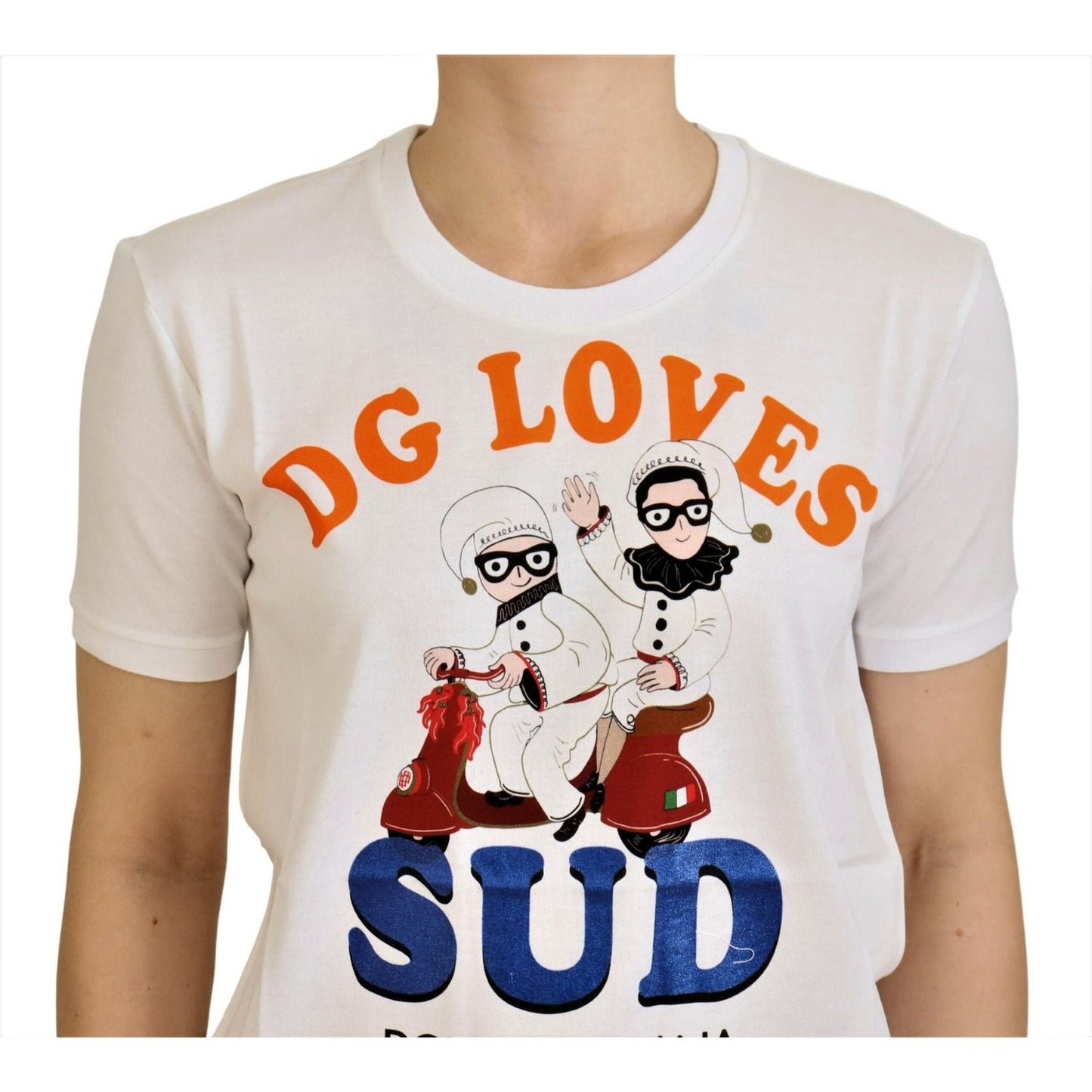 Dolce & Gabbana White Cotton DG Loves SUD T-shirt Dolce & Gabbana