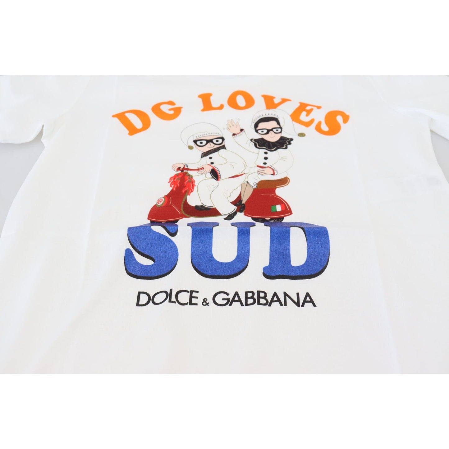 Dolce & Gabbana White Cotton DG Loves SUD T-shirt Dolce & Gabbana