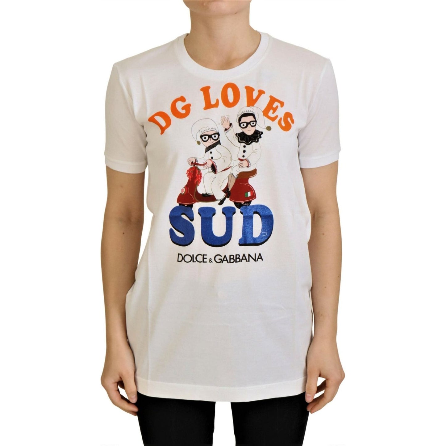 Dolce & Gabbana White Cotton DG Loves SUD T-shirt Dolce & Gabbana