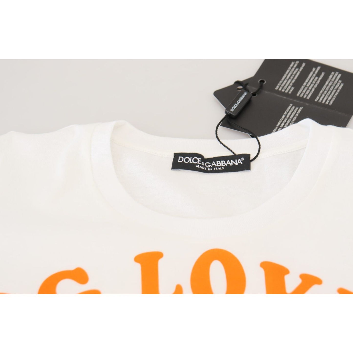 Dolce & Gabbana White Cotton DG Loves SUD T-shirt Dolce & Gabbana