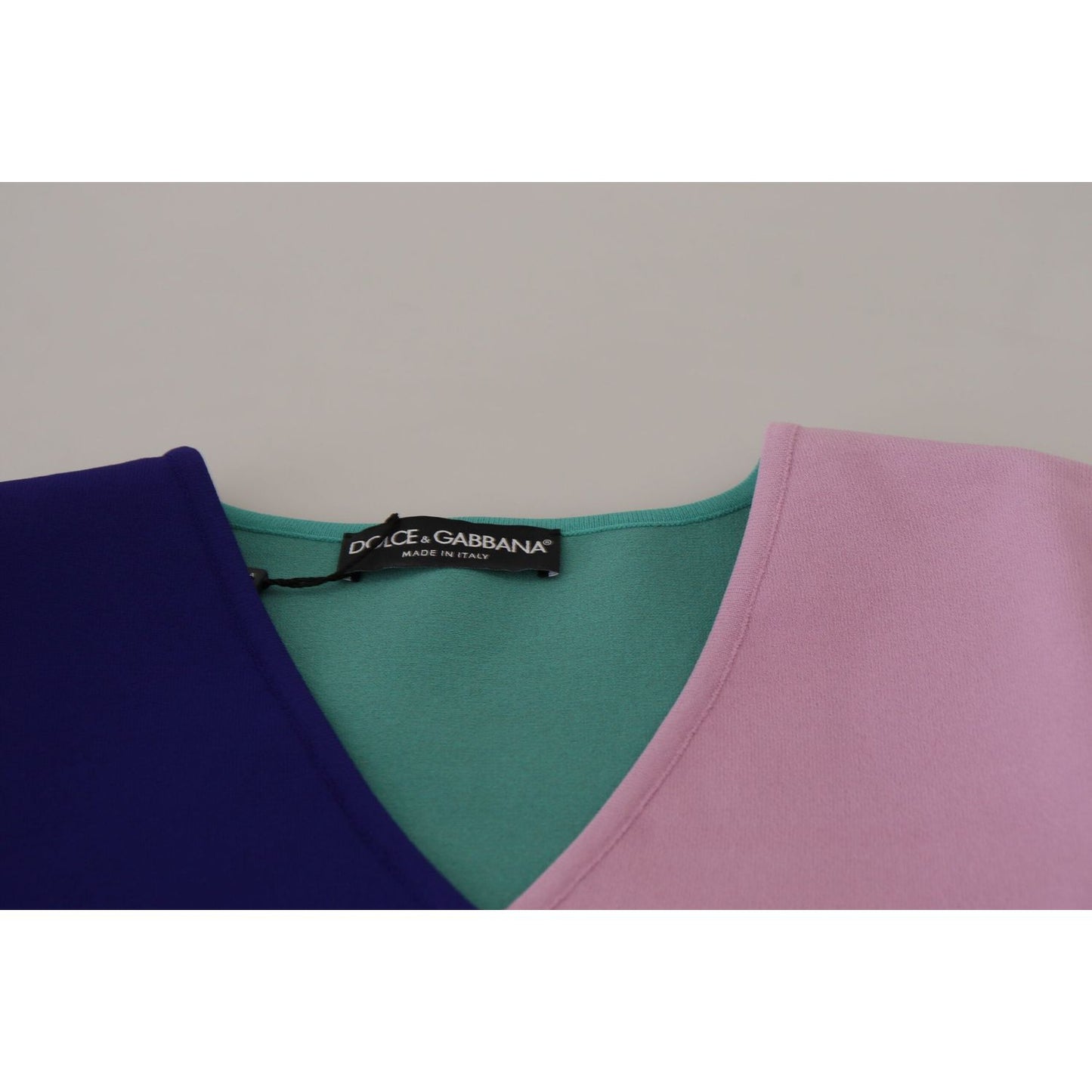 Dolce & Gabbana Multicolor V-neck Viscose Long Sleeves Sweater Dolce & Gabbana