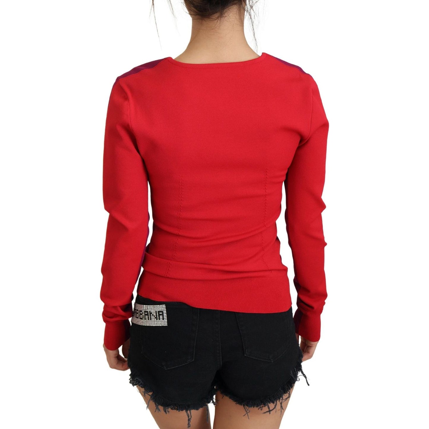 Dolce & Gabbana Multicolor Viscose Square Neck Pullover Sweater Dolce & Gabbana