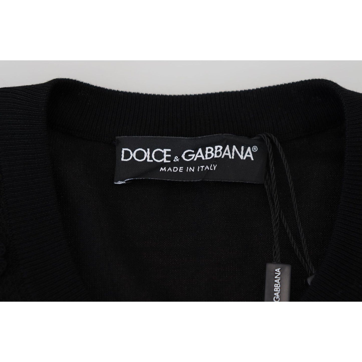 Dolce & Gabbana Black Floral Lace Button Cardigan Sweater Dolce & Gabbana
