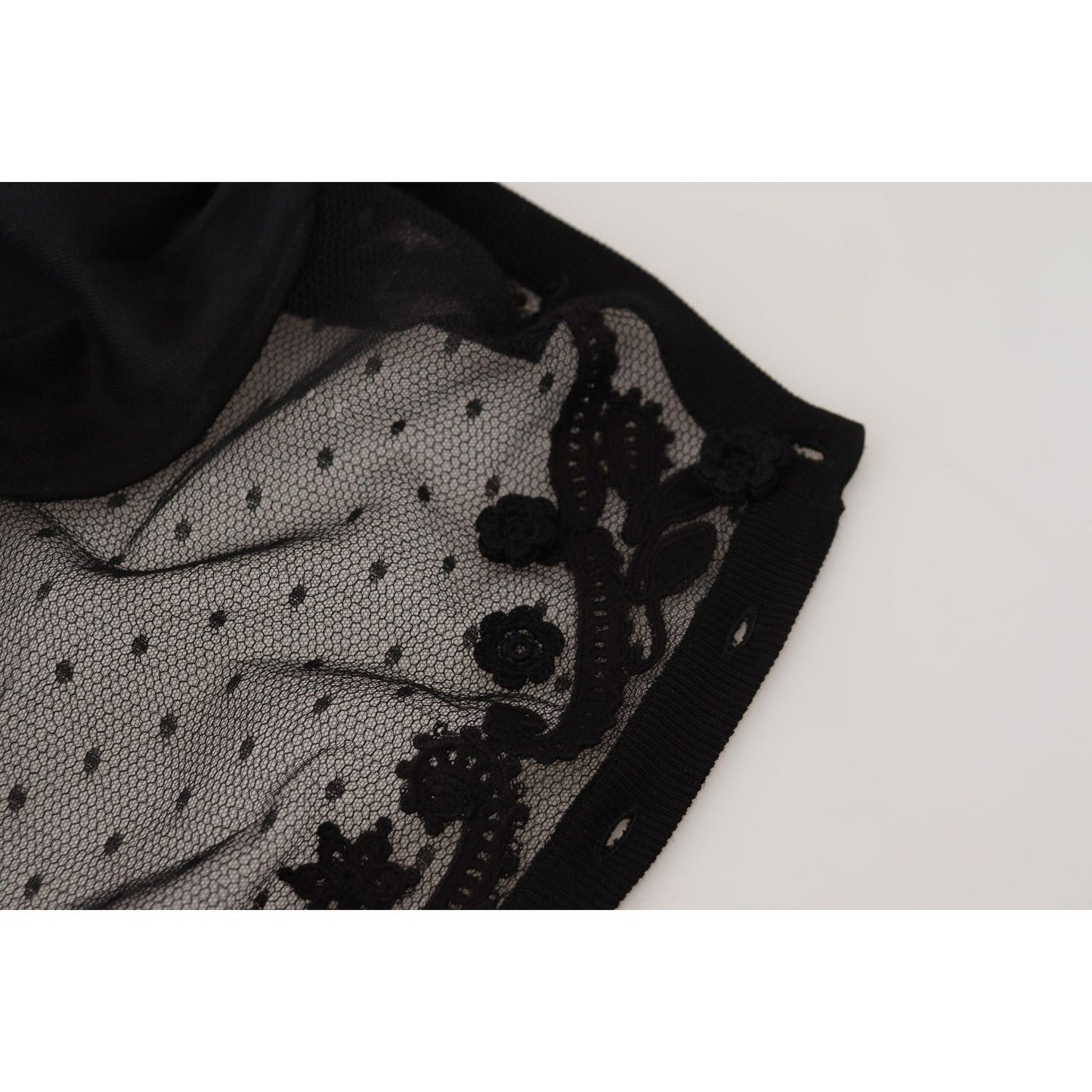 Dolce & Gabbana Black Floral Lace Button Cardigan Sweater Dolce & Gabbana
