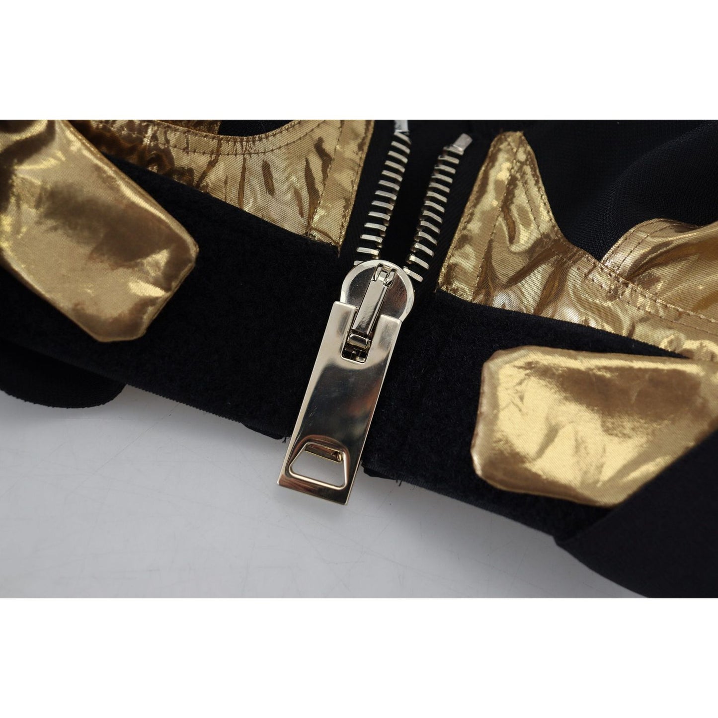 Dolce & Gabbana Black Gold Sleeveless Cropped Bustier Top Dolce & Gabbana