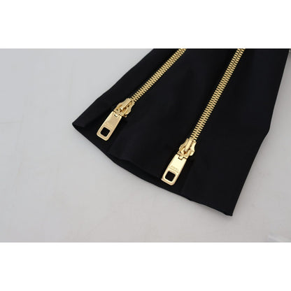 Dolce & Gabbana Black Wool High Waist Tapered Pants Dolce & Gabbana