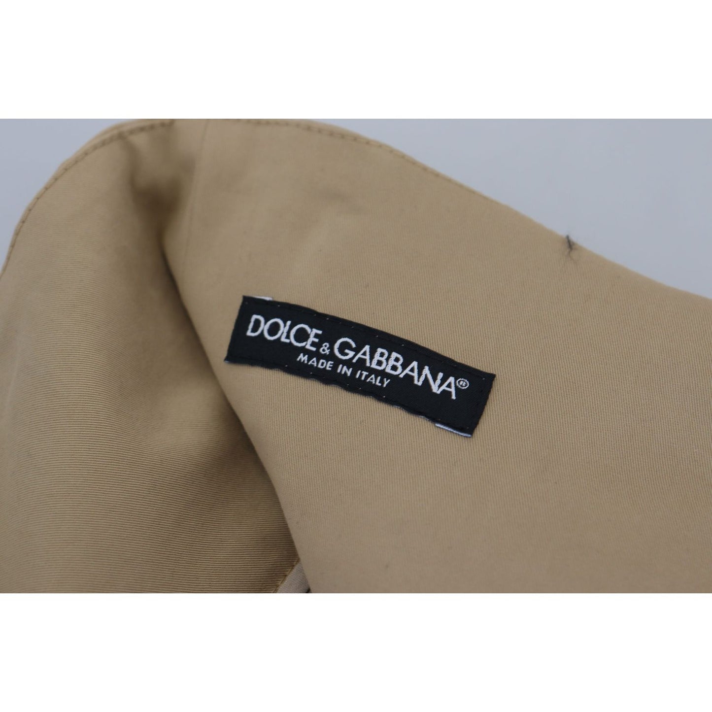 Dolce & Gabbana Brown Cotton High Waist Tapered Pants Dolce & Gabbana