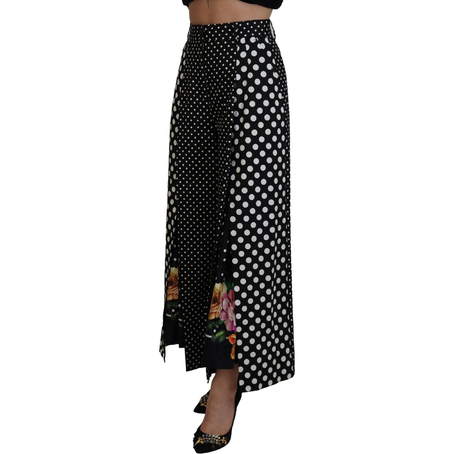 Dolce & Gabbana Multicolor Polka Dots High Waist  Pants