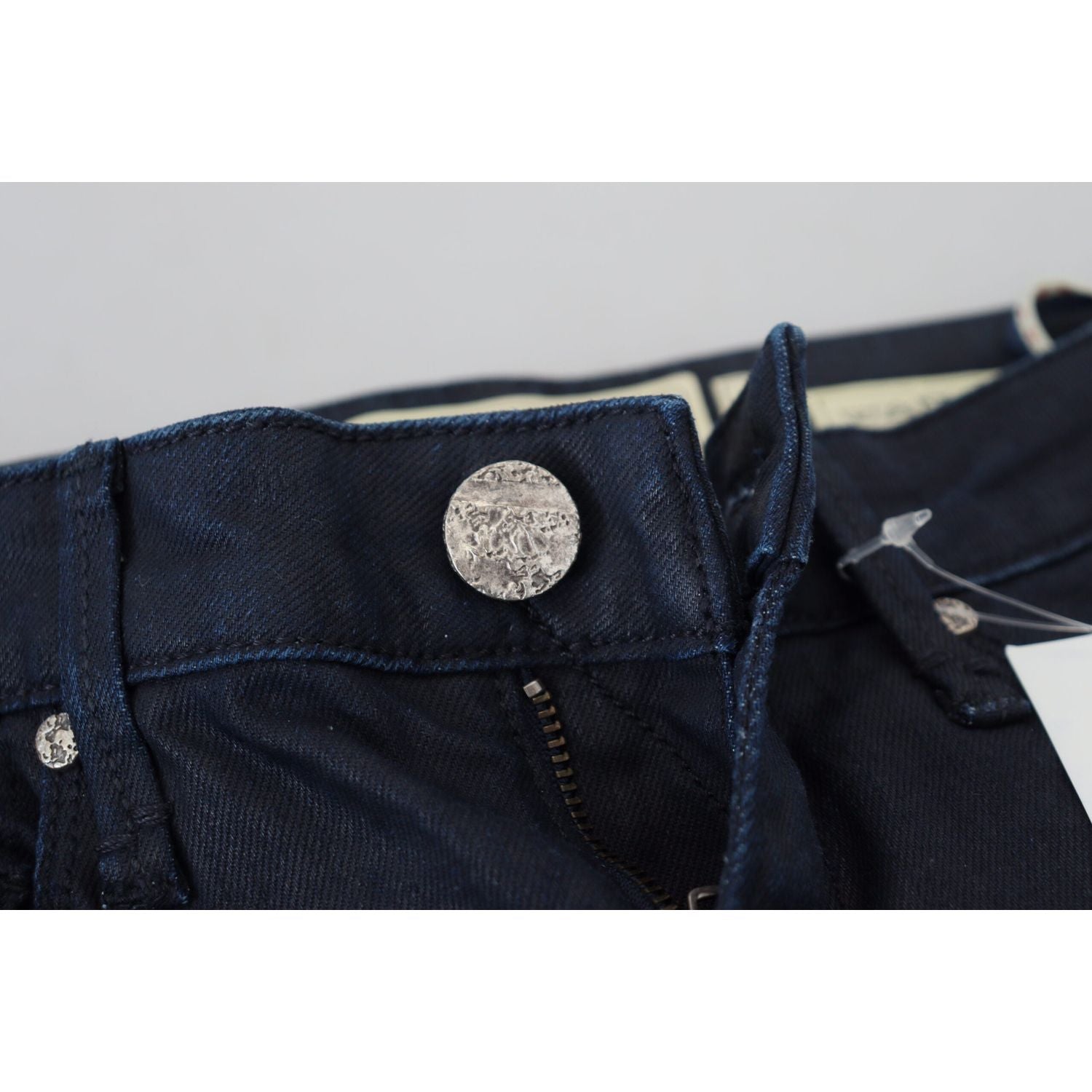 Acht Blue Cotton Low Waist Slim Fit Women Casual Denim Jeans