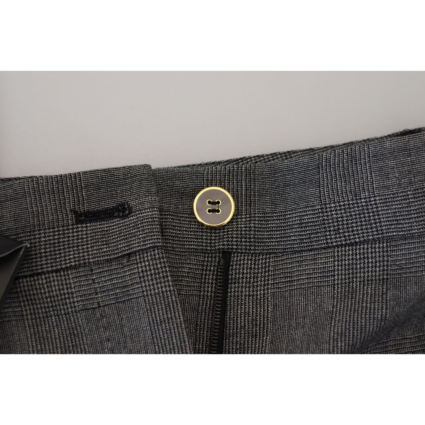 Dolce & Gabbana Gray High Waist Women Wool Pants Dolce & Gabbana