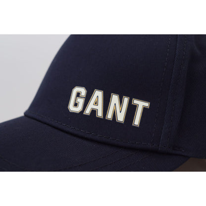 Gant Blue Cotton Logo Print Baseball Cap Casual Hat Gant