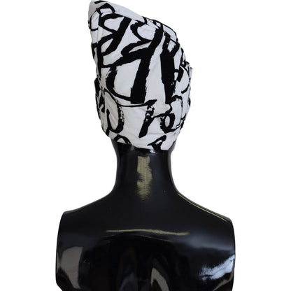 Dolce & Gabbana White Printed Nylon Women Winter Beanie Cap Hat Dolce & Gabbana