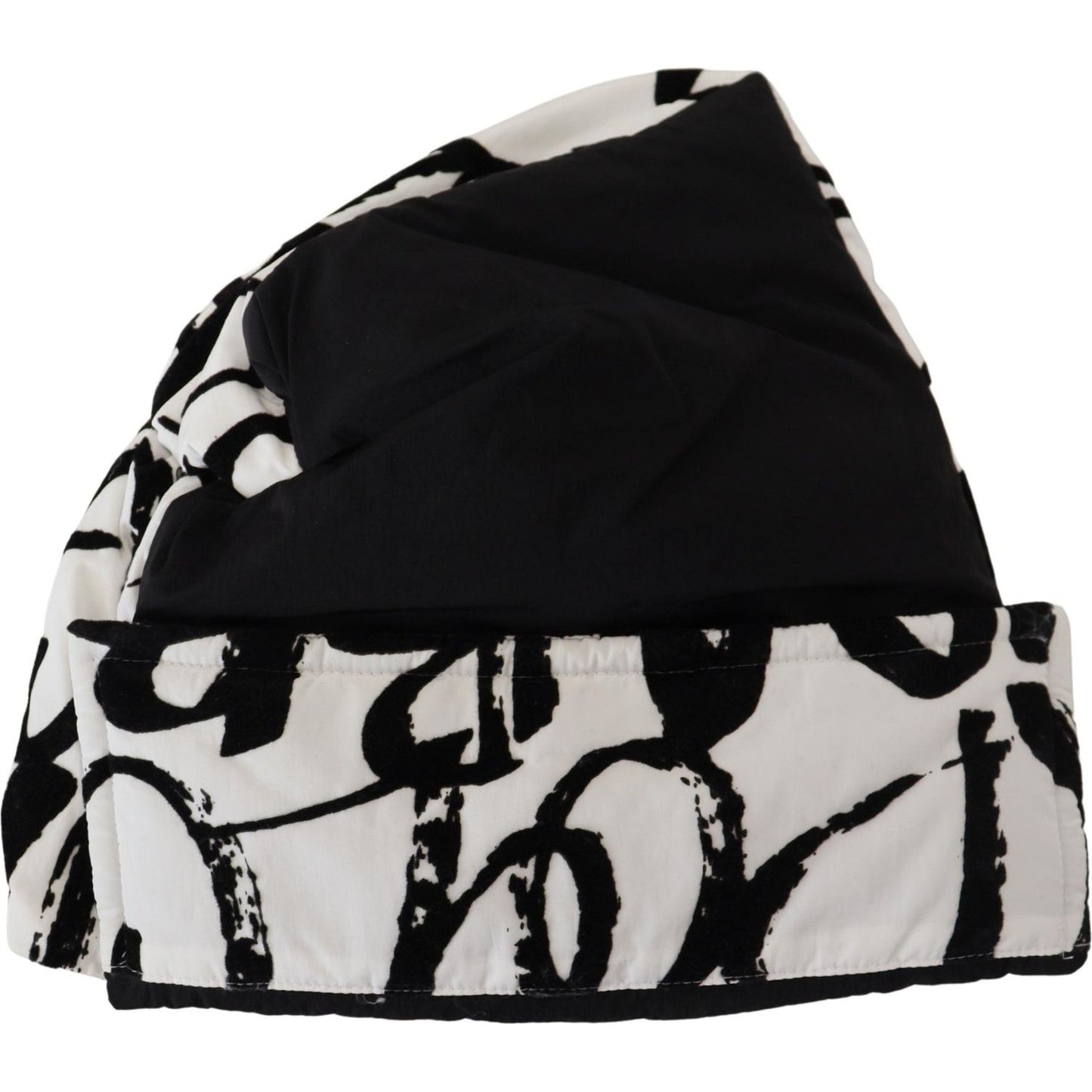 Dolce & Gabbana White Printed Nylon Women Winter Beanie Cap Hat Dolce & Gabbana