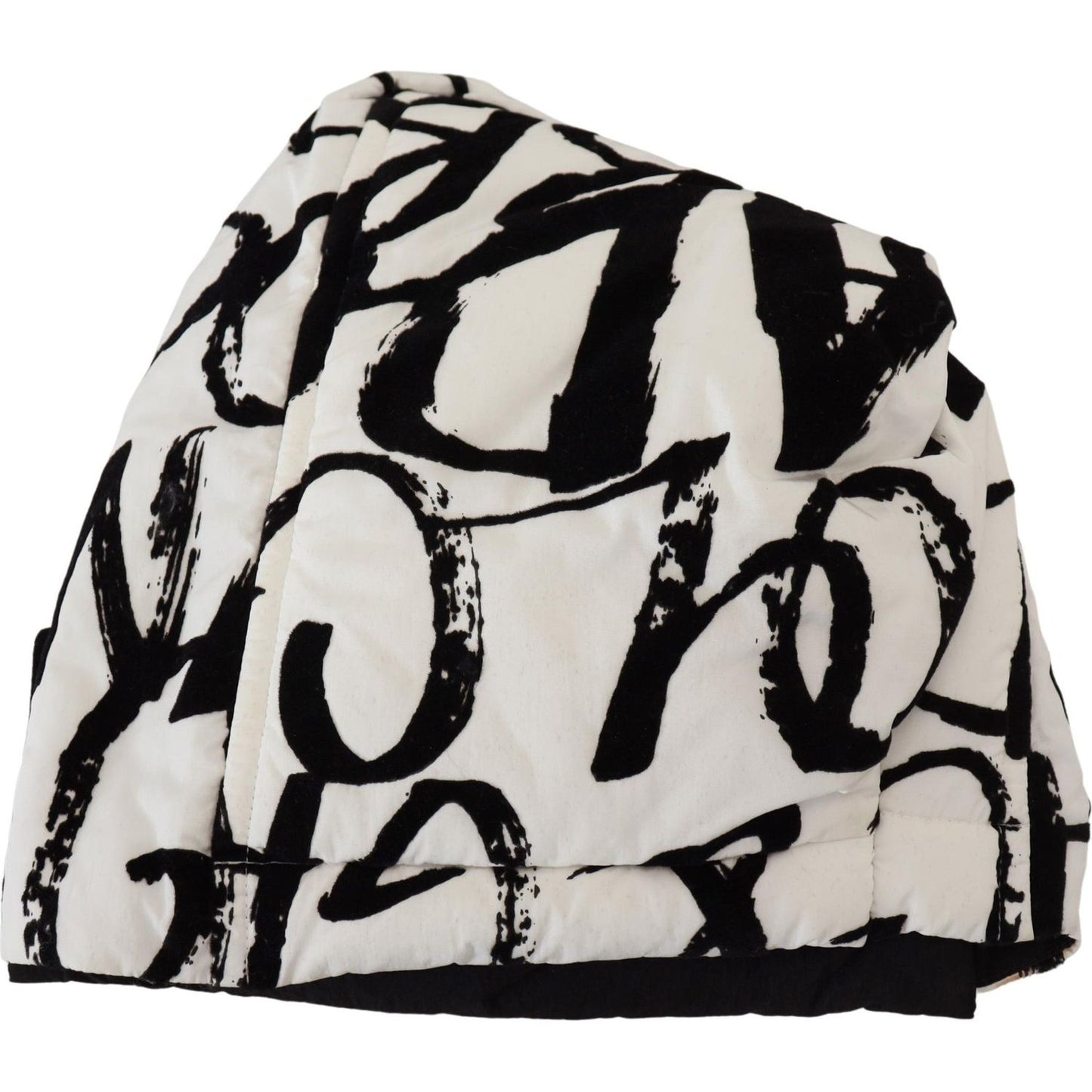 Dolce & Gabbana White Printed Nylon Women Winter Beanie Cap Hat Dolce & Gabbana