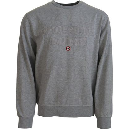 Aeronautica Militare Gray Men Pullover Sweatshirt Sweater Aeronautica Militare