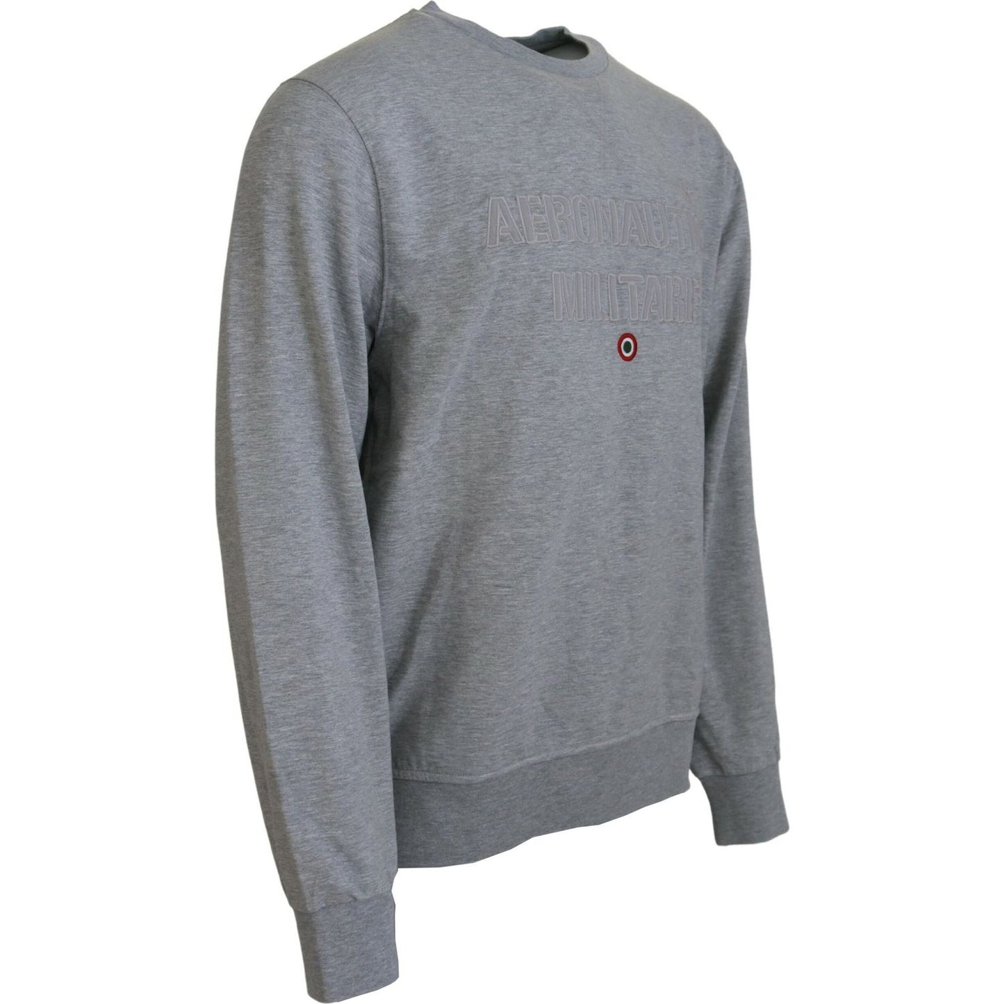 Aeronautica Militare Gray Men Pullover Sweatshirt Sweater Aeronautica Militare