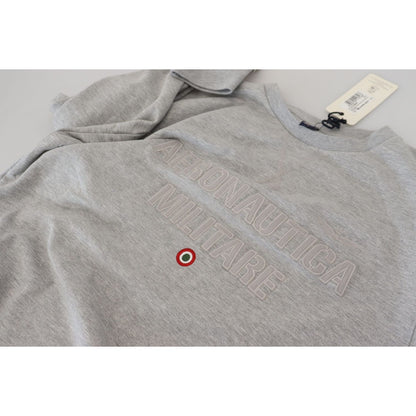Aeronautica Militare Gray Men Pullover Sweatshirt Sweater Aeronautica Militare