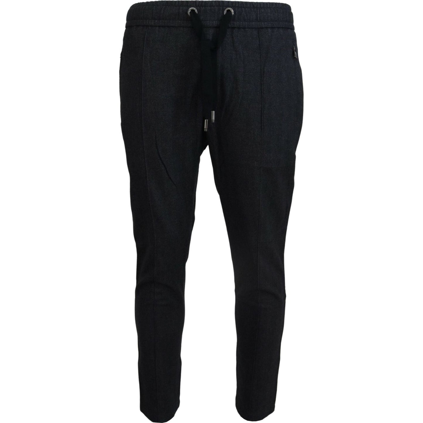 Dolce & Gabbana Gray Cotton Jogger Men Pants Dolce & Gabbana